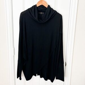 GJB New York Drape Neck Black Sweater Size XL